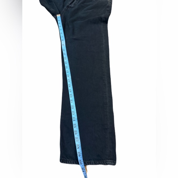 AGOLDE women’s black wash jeans size 31, 30.5” inseam high waist lose fit - Picture 11 of 11